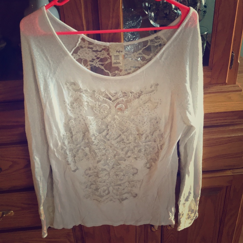 Daytrip lace sweater blouse